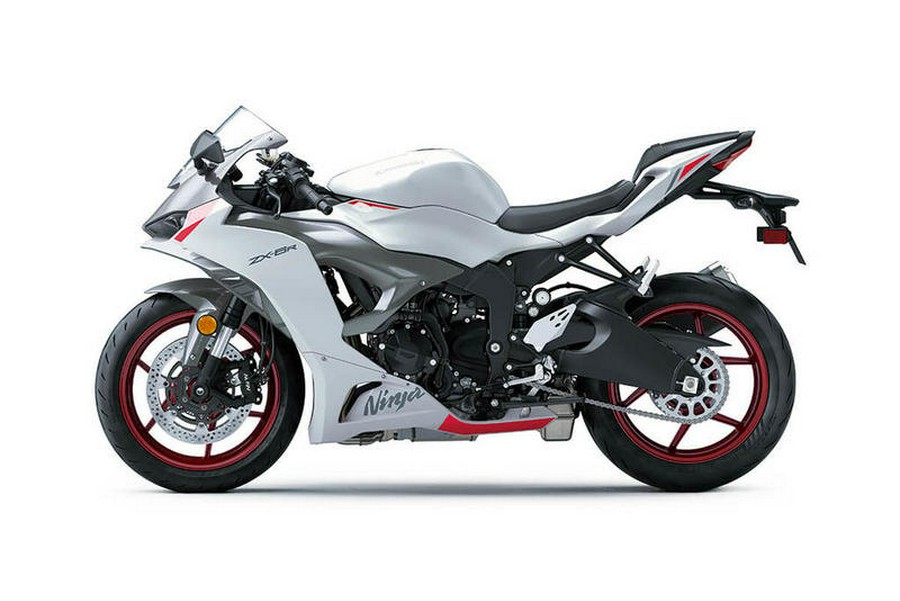 2024 Kawasaki Ninja® ZX™-6R ABS Pearl Robotic White/Metallic Graphite Gray