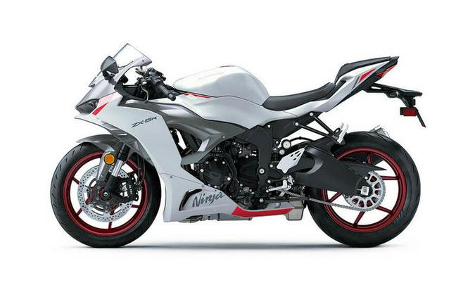 2024 Kawasaki Ninja® ZX™-6R ABS Pearl Robotic White/Metallic Graphite Gray