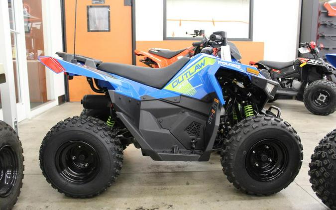 2024 Polaris® ATV-24,OUTLAW 70,BLUE/LIME 70 EFI
