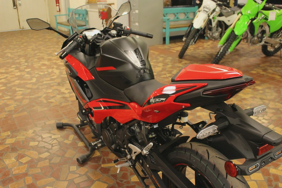 2025 Kawasaki NINJA 500 ABS Passion Red/Metallic Flat Spark Black/Metallic Matte Dark Gray - SDA71933