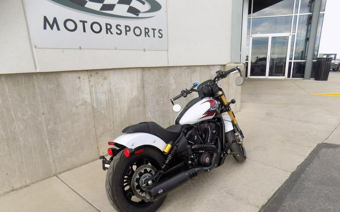 2025 Indian Motorcycle® 101 Scout® Ghost White Metallic with Graphics