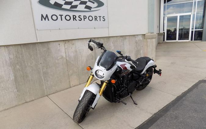 2025 Indian Motorcycle® 101 Scout® Ghost White Metallic with Graphics