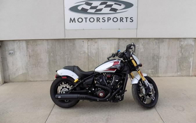 2025 Indian Motorcycle® 101 Scout® Ghost White Metallic with Graphics