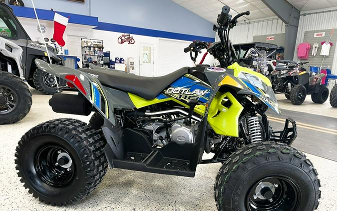 2023 Polaris Industries Outlaw 110 EFI Avalanche Gray/Lime Squeeze
