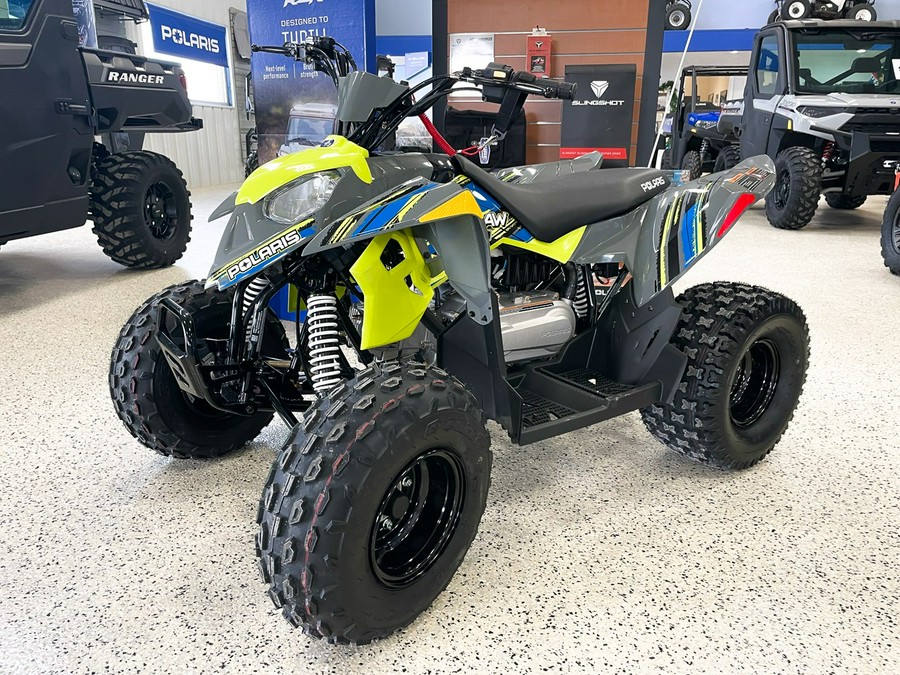 2023 Polaris Industries Outlaw 110 EFI Avalanche Gray/Lime Squeeze