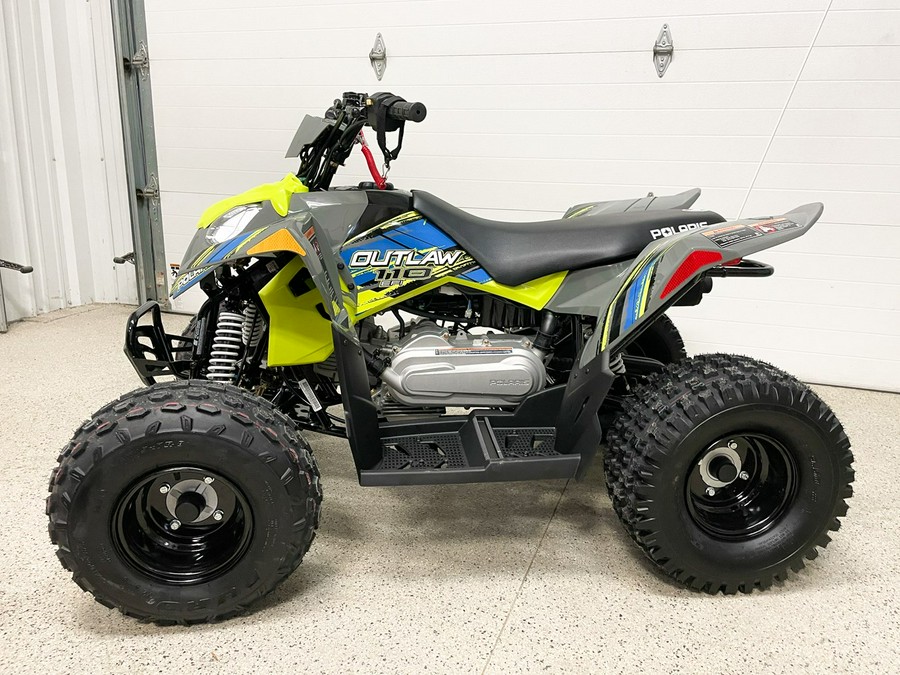 2023 Polaris Industries Outlaw 110 EFI Avalanche Gray/Lime Squeeze