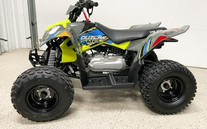 2023 Polaris Industries Outlaw 110 EFI Avalanche Gray/Lime Squeeze