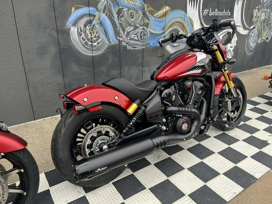 2025 Indian Motorcycle® 101 Scout® Sunset Red Metallic with Graphics