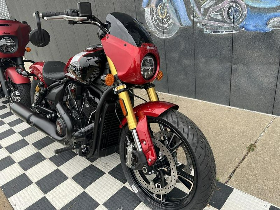 2025 Indian Motorcycle® 101 Scout® Sunset Red Metallic with Graphics