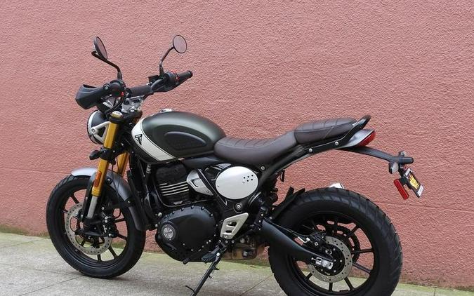 2024 Triumph Scrambler 400 X Matte Khaki Green / Fusion White