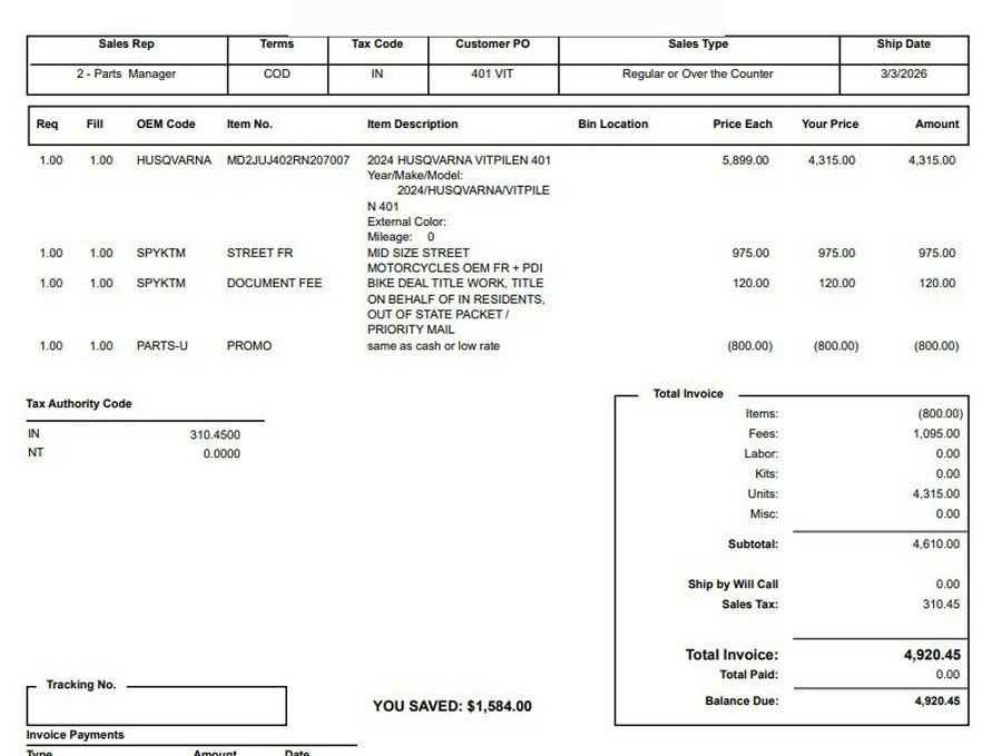 2024 Husqvarna Motorcycles 401 SVARTPILEN