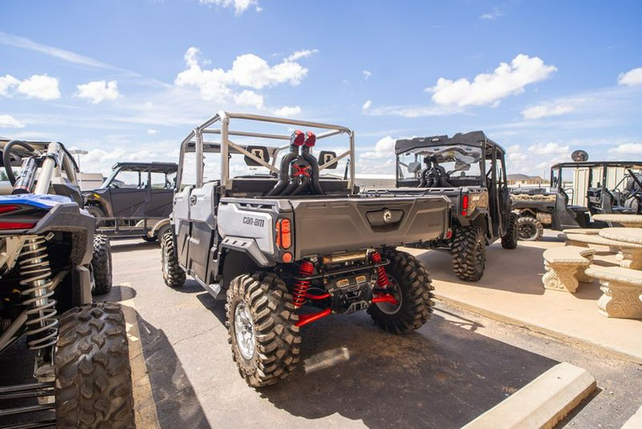 New 2024 CAN-AM DEFENDER MAX X MR WITH HALF DOORS HD10 HYPER SILVER AND LEGION RED