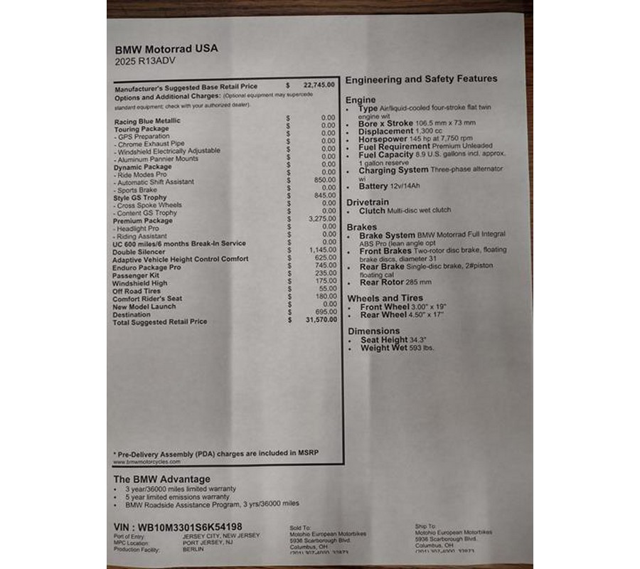 2025 BMW R 1300 GS Adventure