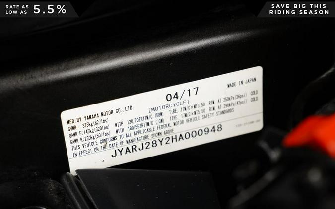 2017 Yamaha YZF-R6