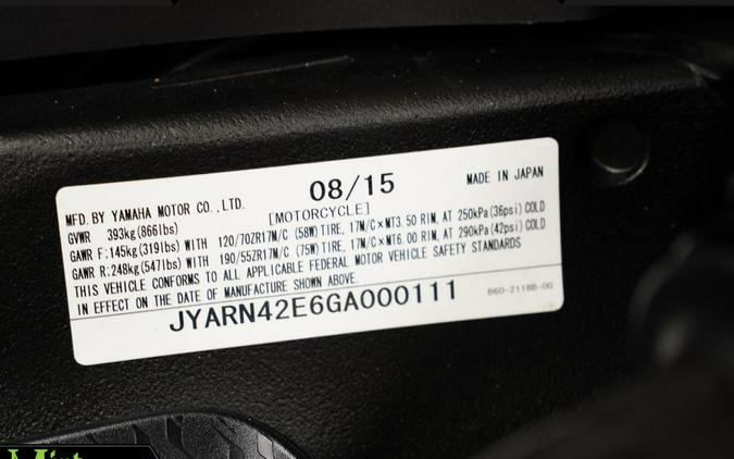 2016 Yamaha YZF-R1
