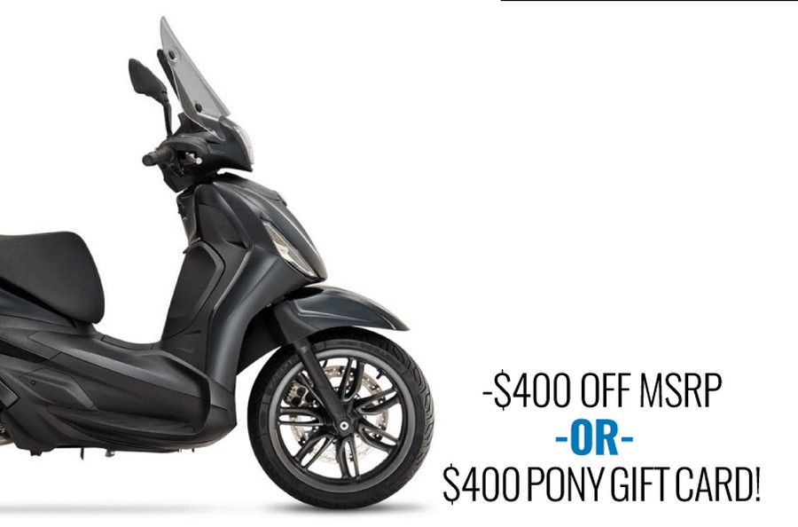 2023 Piaggio BV 400 S - $400 Off MSRP -OR- $400 Pony Gift Card*