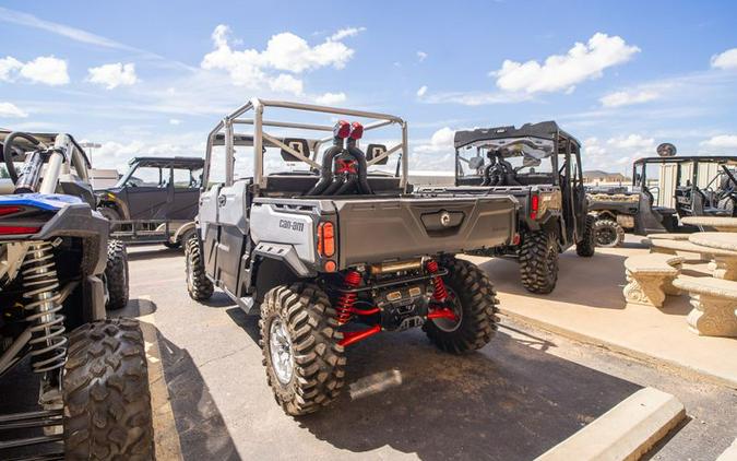 New 2024 CAN-AM DEFENDER MAX X MR WITH HALF DOORS HD10 HYPER SILVER AND LEGION RED