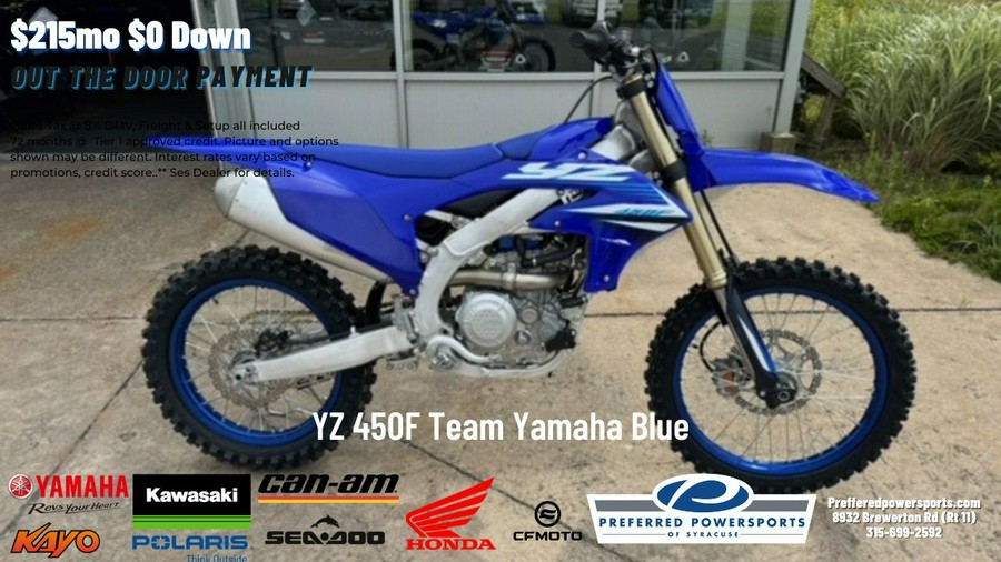 2025 Yamaha YZ 450F Team Yamaha Blue