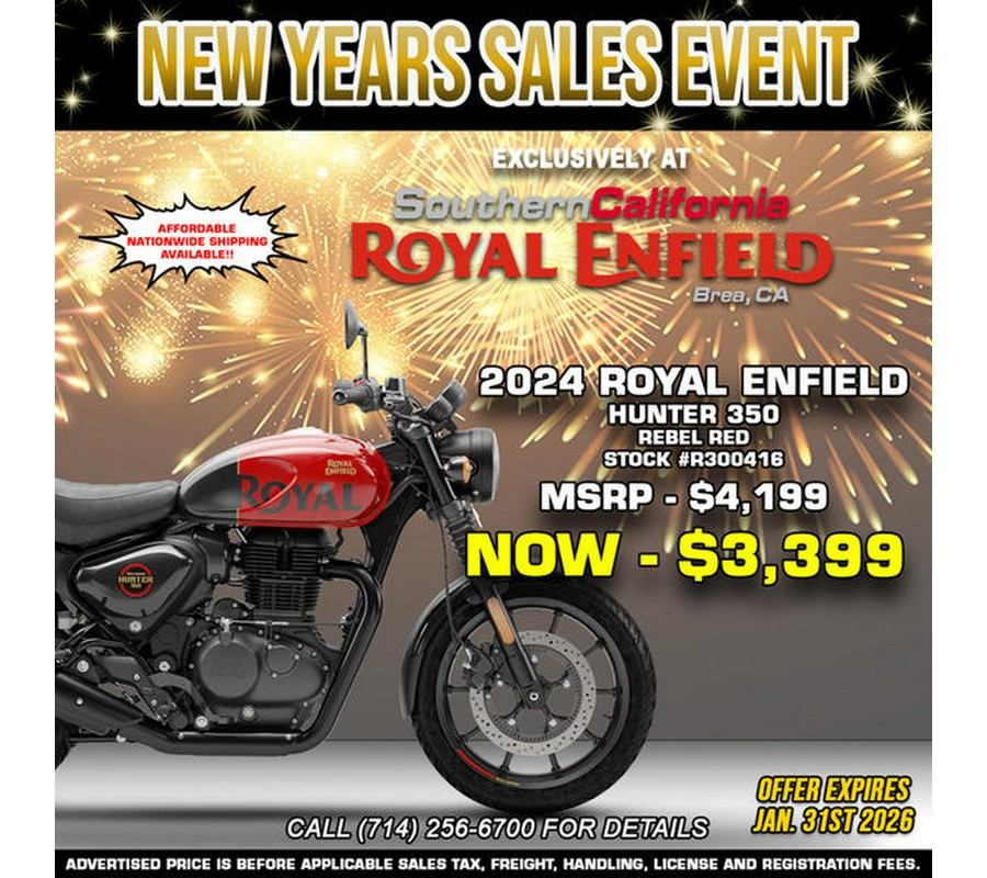 2024 Royal Enfield Hunter 350 Rebel Red