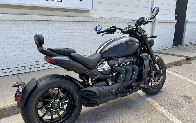 2025 Triumph Rocket 3 Storm GT Matte Sapphire Black and Satin Pacific Blue