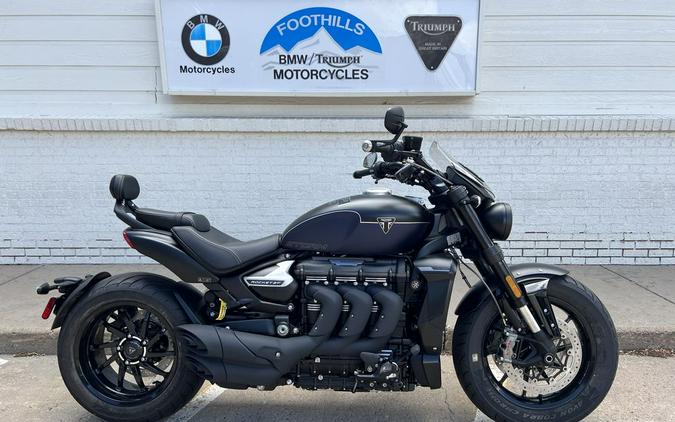 2025 Triumph Rocket 3 Storm GT Matte Sapphire Black and Satin Pacific Blue