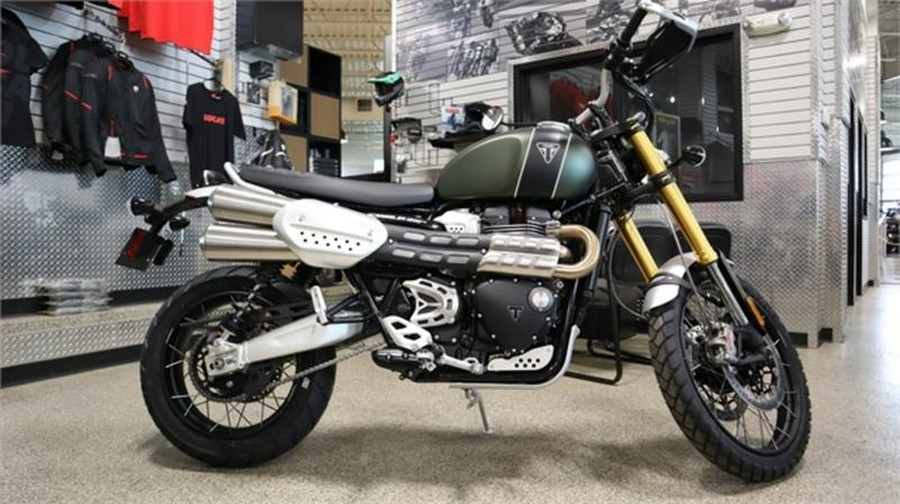 2023 Triumph Scrambler 1200 XE Matte Khaki Green Matte Jet Black