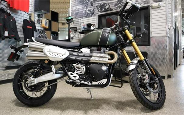 2023 Triumph Scrambler 1200 XE Matte Khaki Green Matte Jet Black