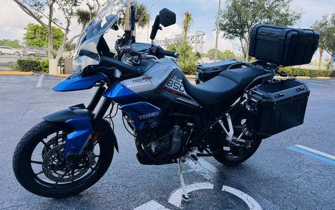 2021 Triumph Tiger 850 Sport Graphite Caspian Blue