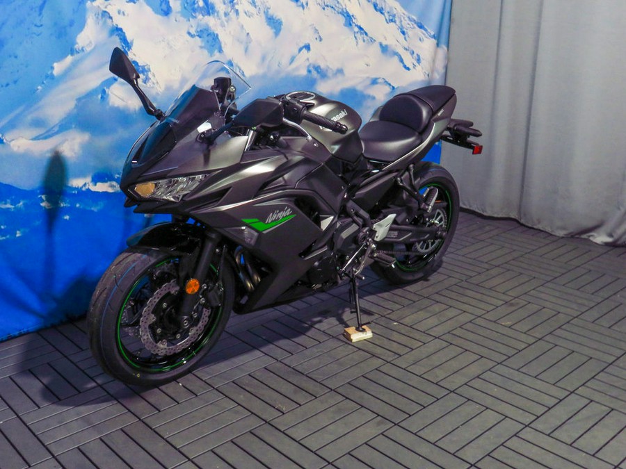 2024 Kawasaki Ninja® 650 Metallic Matte Graphenesteel Gray/Ebony