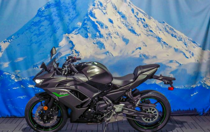 2024 Kawasaki Ninja® 650 Metallic Matte Graphenesteel Gray/Ebony