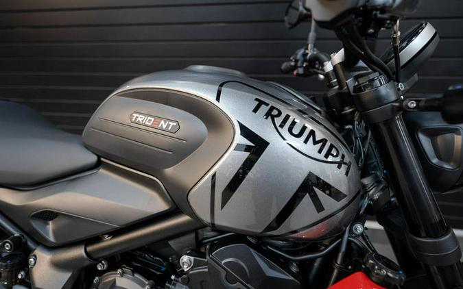 2023 Triumph Trident 660 Silver Ice Diablo Red