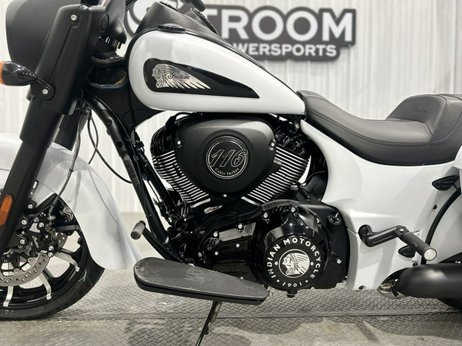 2026 Indian Springfield Dark Horse Ghost White Metallic Smo