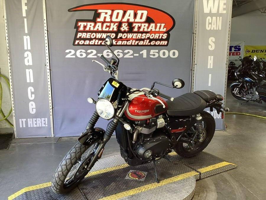 2017 Triumph Street Scrambler Korosi Red / Frozen Silver