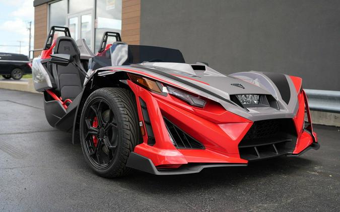 2026 Polaris Slingshot R AutoDrive Radiant Gray with Indy Red Pearl