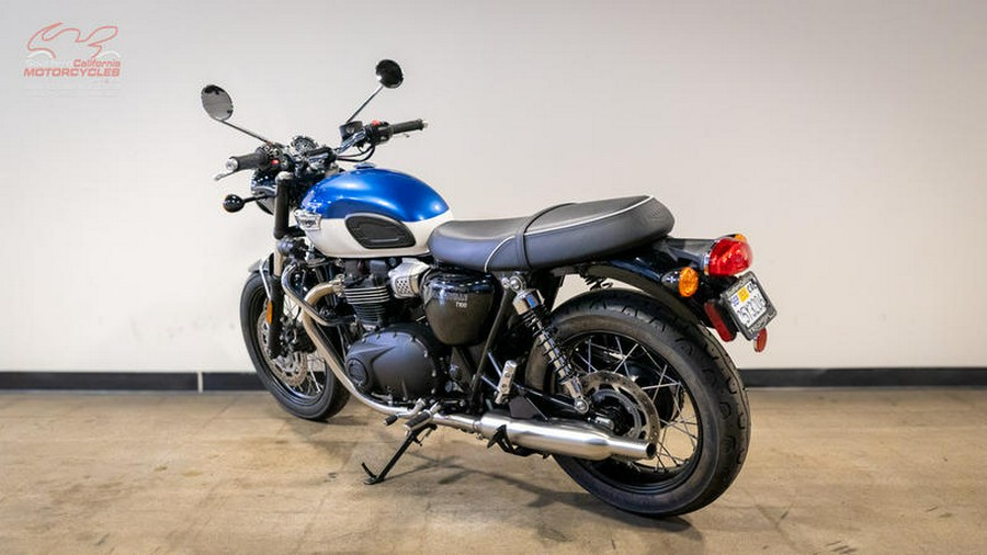 2022 Triumph Bonneville T100 Lucerne Blue/Fusion White