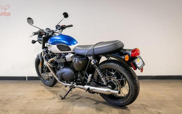 2022 Triumph Bonneville T100 Lucerne Blue/Fusion White