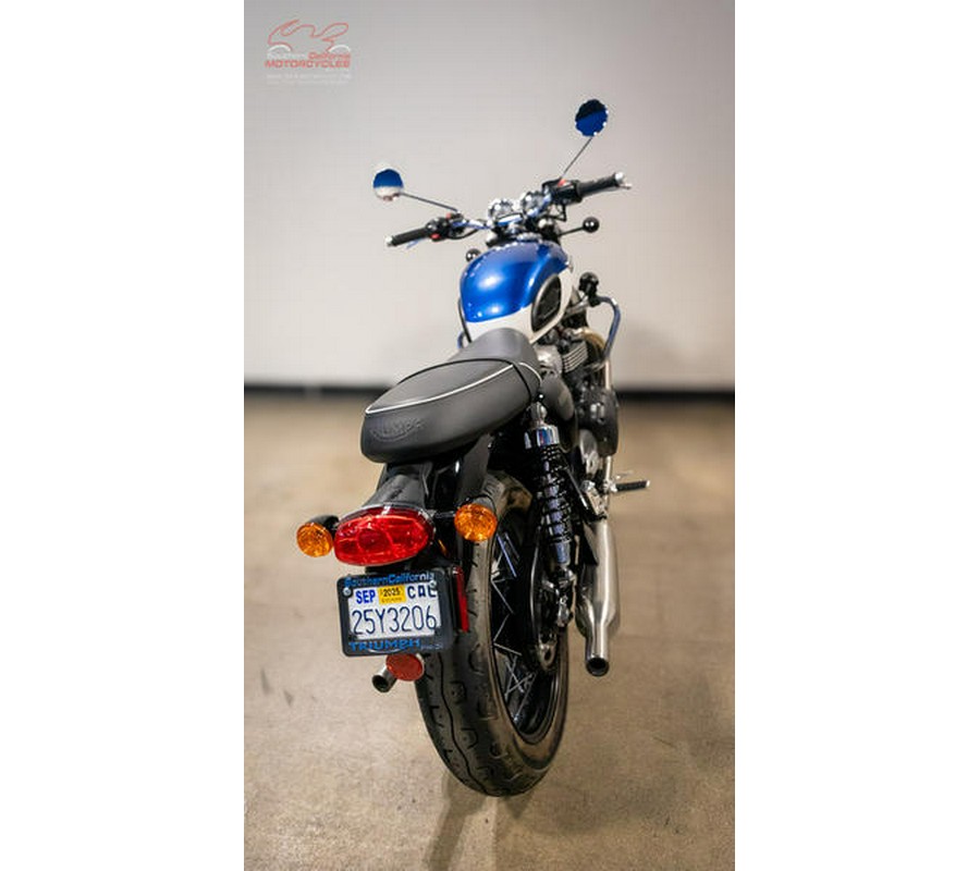 2022 Triumph Bonneville T100 Lucerne Blue/Fusion White