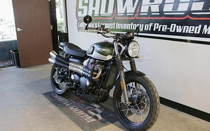 2019 Triumph Street Scrambler Matt Khaki and Aluminum Silver