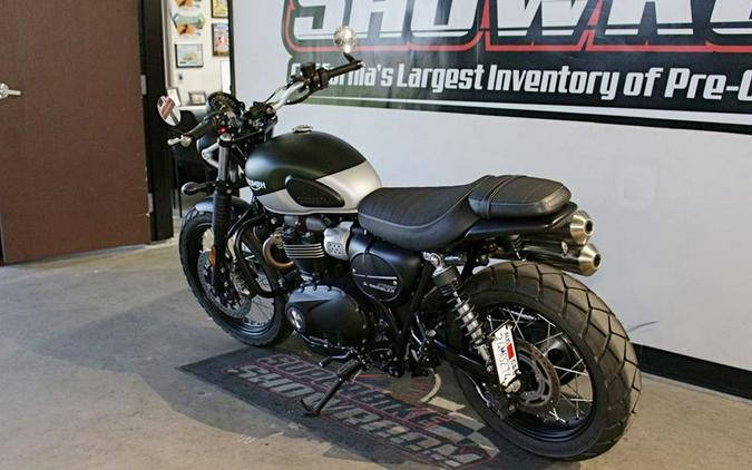 2019 Triumph Street Scrambler Matt Khaki and Aluminum Silver