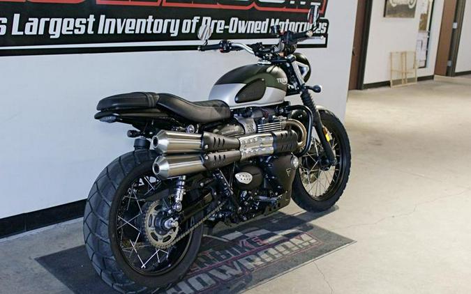 2019 Triumph Street Scrambler Matt Khaki and Aluminum Silver