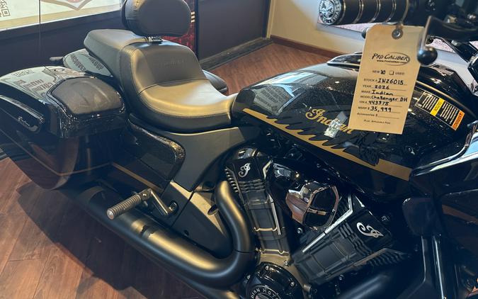 2026 Indian Motorcycle CHALLENGER DH 112, BLACK METALLIC/BLACK CRYSTAL POWERBAND AUDIO PACKAGE