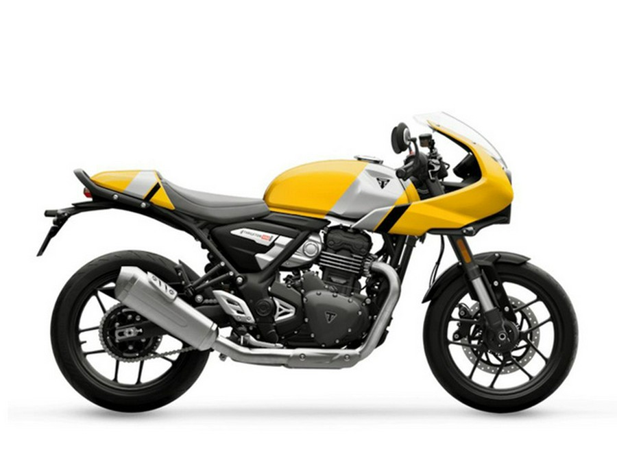 2026 Triumph Thruxton 400 Metallic Racing Yellow / Aluminium Silver 400