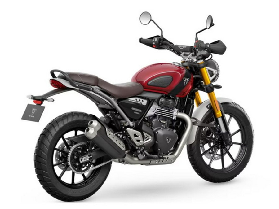 2025 Triumph Scrambler 400 X Carnival Red Phantom Black