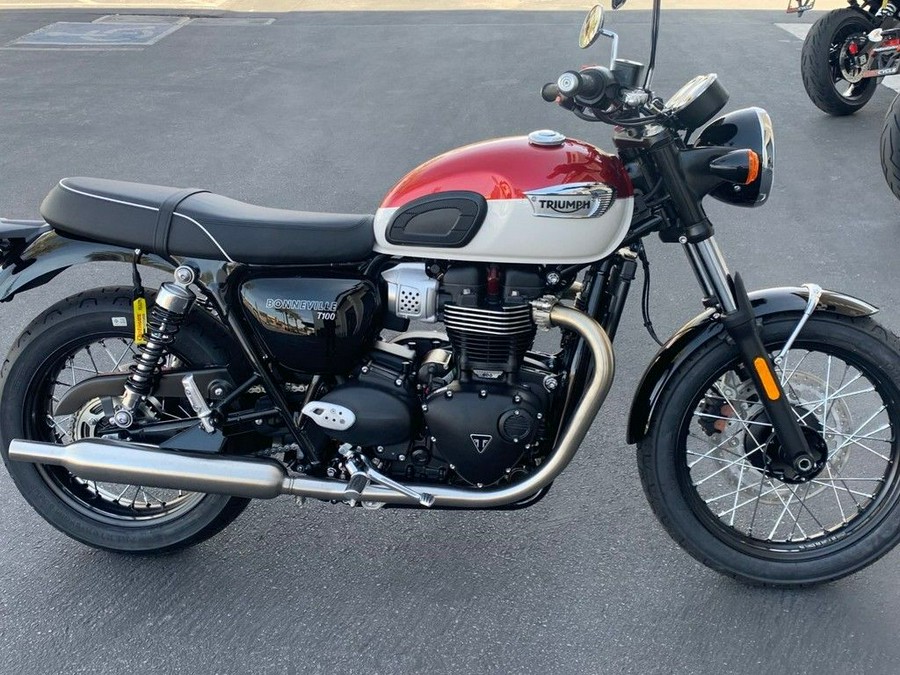 2024 Triumph Bonneville T100 Carnival Red/Fusion White