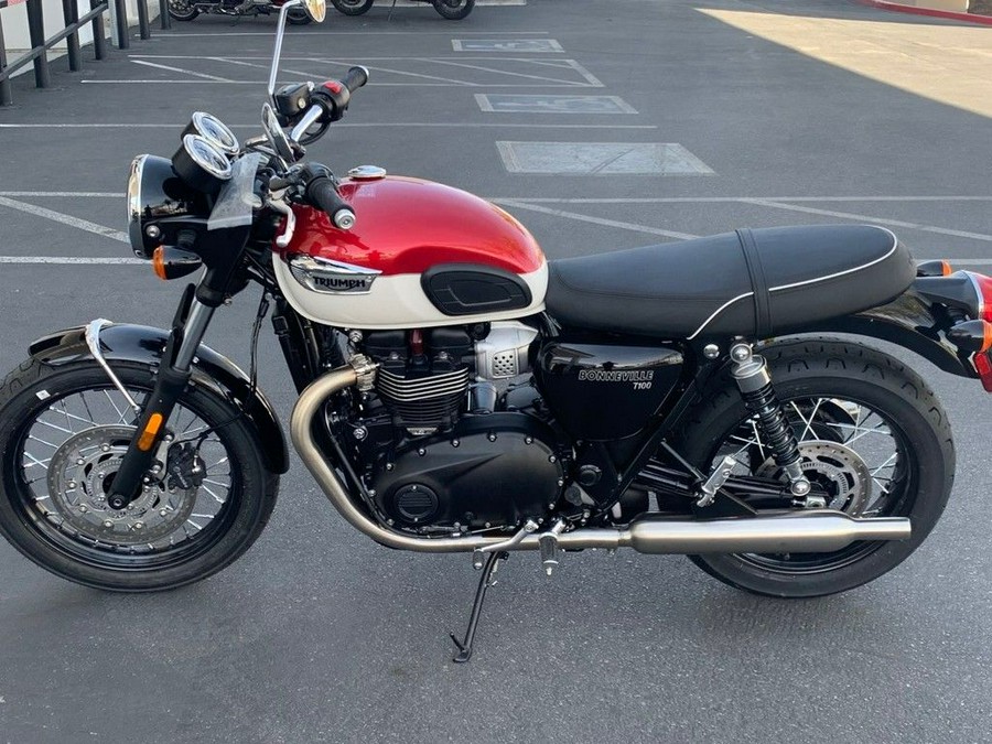 2024 Triumph Bonneville T100 Carnival Red/Fusion White