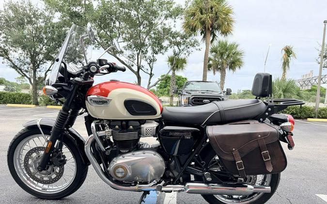 2019 Triumph Bonneville T100 New England White Intense Orange