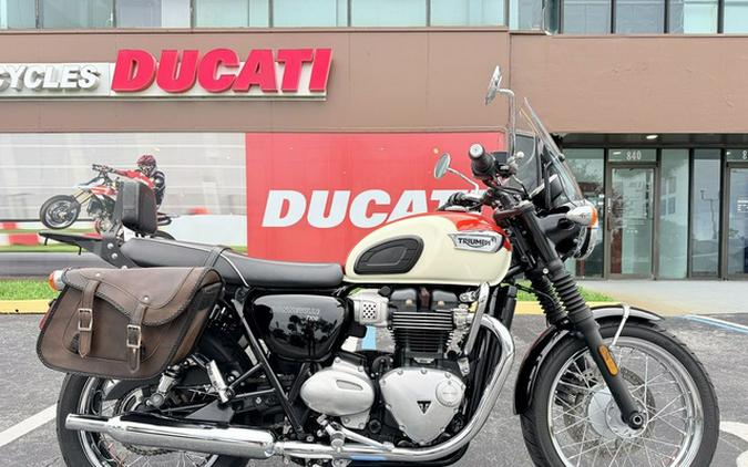 2019 Triumph Bonneville T100 New England White Intense Orange