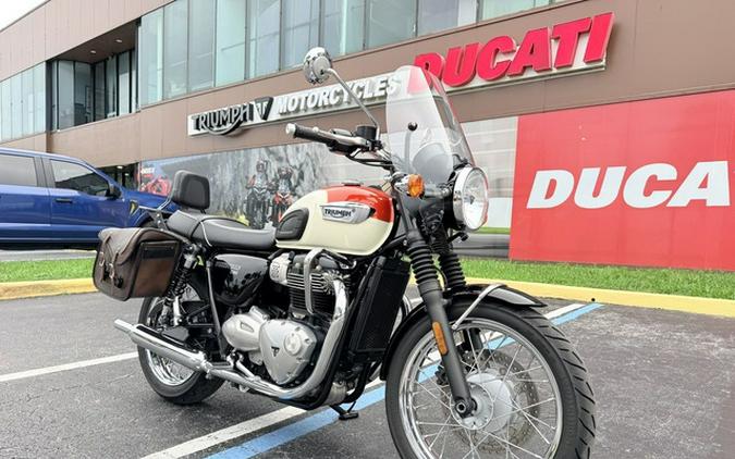 2019 Triumph Bonneville T100 New England White Intense Orange