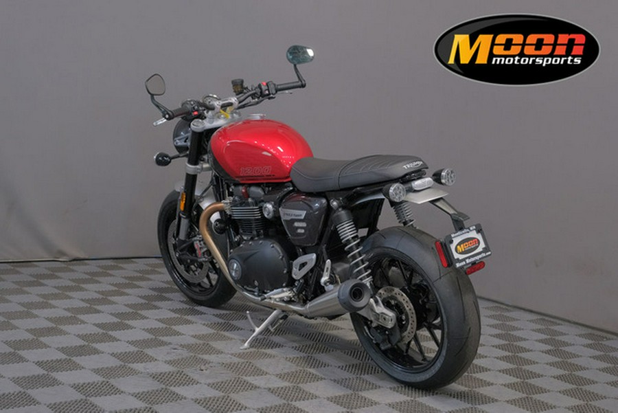 2024 Triumph Speed Twin 1200 Carnival Red/Storm Grey