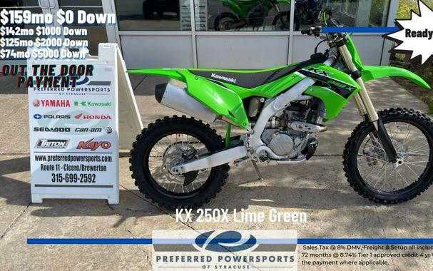 2024 Kawasaki KX 250X Lime Green